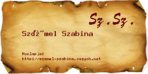 Számel Szabina névjegykártya