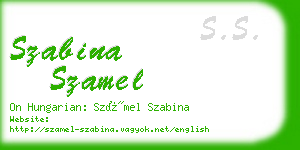 szabina szamel business card